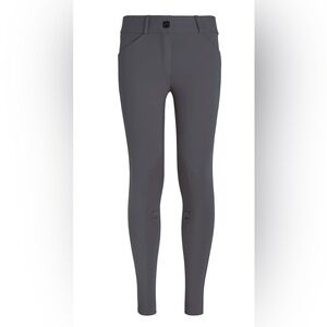 Dover Saddlery Riding Sport Kids' Essential Breech Charcoal Gray Size 14 NWT